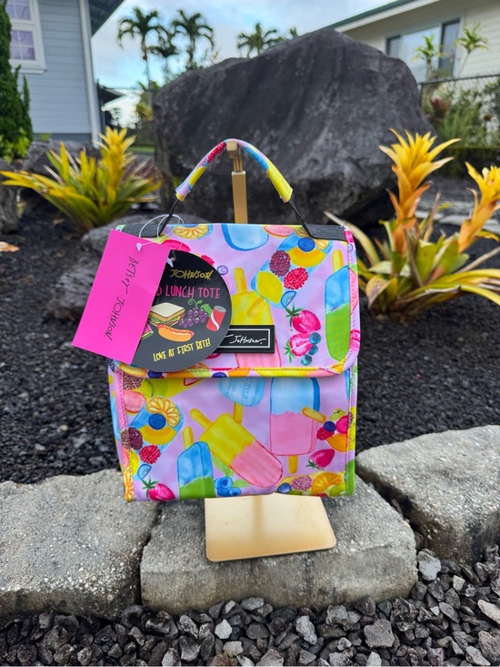 Betsey Johnson Handbags - Betsey Johnson NWT Fruity Pops Flap Top Insulated Lunch Tote